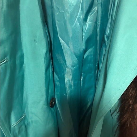 Miss Sixty Teal Utility Jacket with Black Fur Collar - Picture 11 of 12